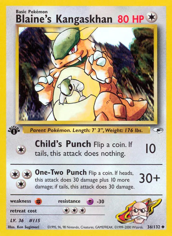 Blaine's Kangaskhan 36 Gym Heroes Pokesingles