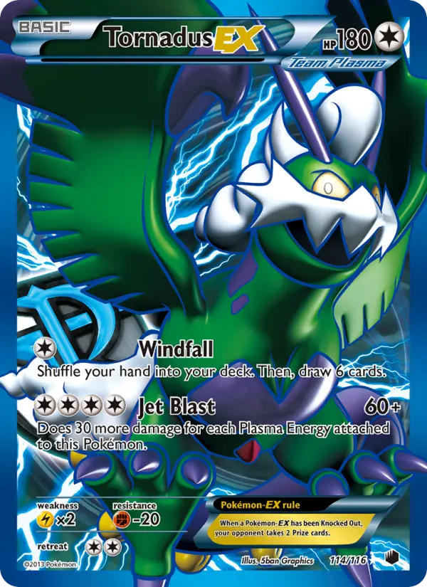 Tornadus-EX 114 Plasma Freeze Pokesingles