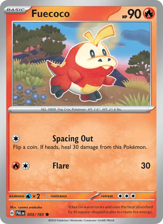 Fuecoco 35 Paldea Evolved Pokesingles