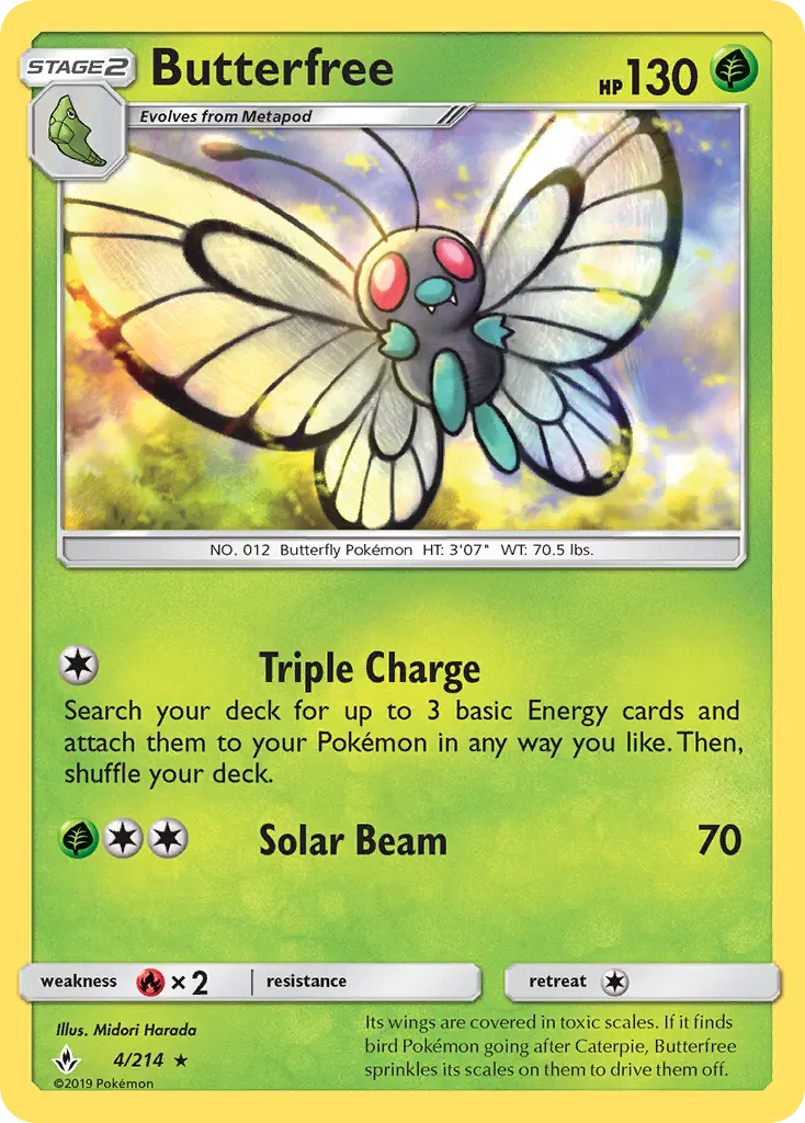 Butterfree 4 Unbroken Bonds Pokesingles