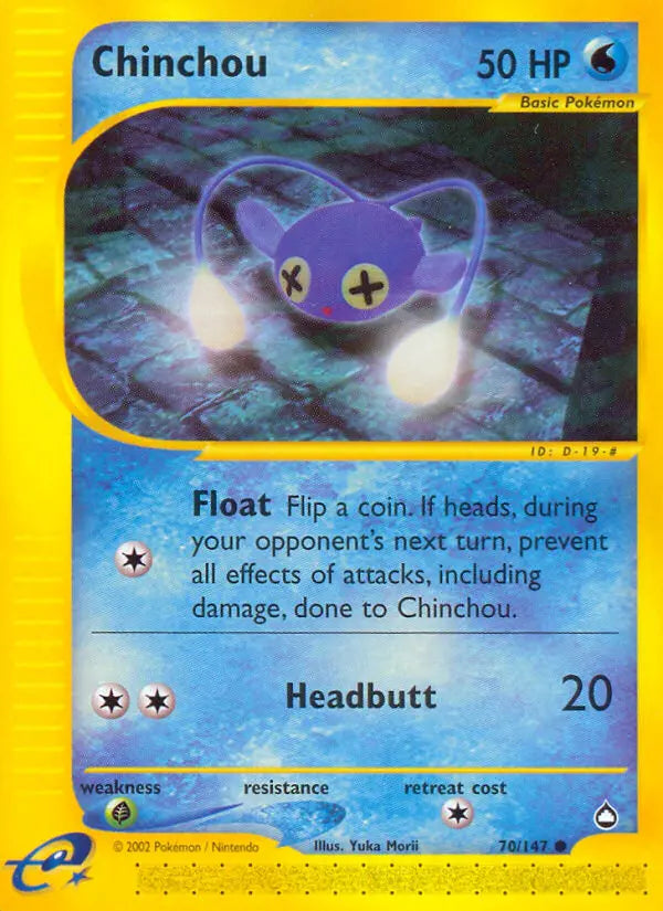 Chinchou 70 Aquapolis Pokesingles