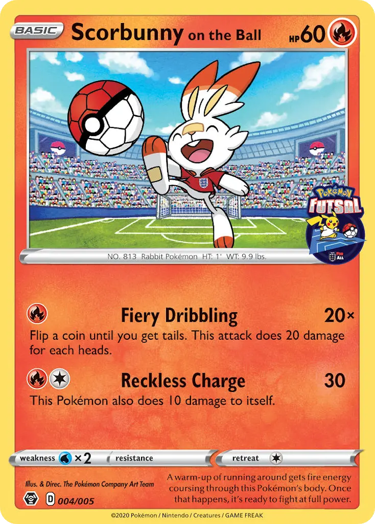 Scorbunny on the Ball 4 Pokémon Futsal 2020 Pokesingles