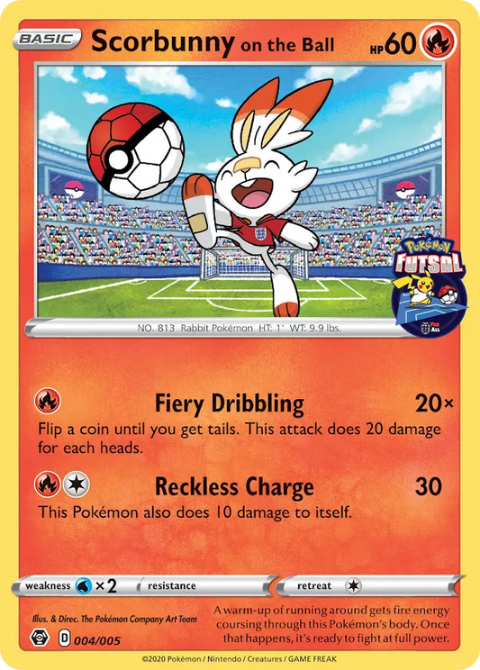 Scorbunny on the Ball 4 Pokémon Futsal 2020 Pokesingles
