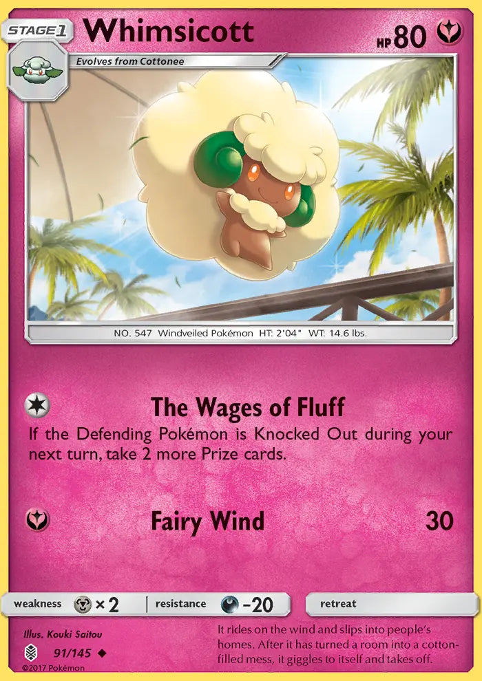 Whimsicott 91 Guardians Rising Pokesingles