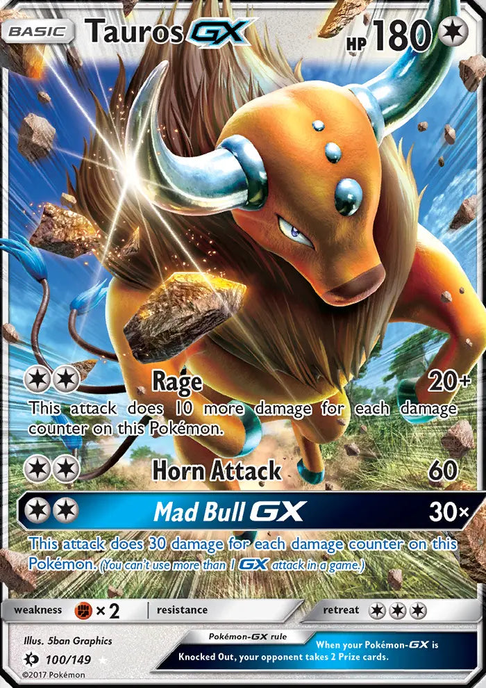 Tauros GX 100 Sun & Moon Pokesingles