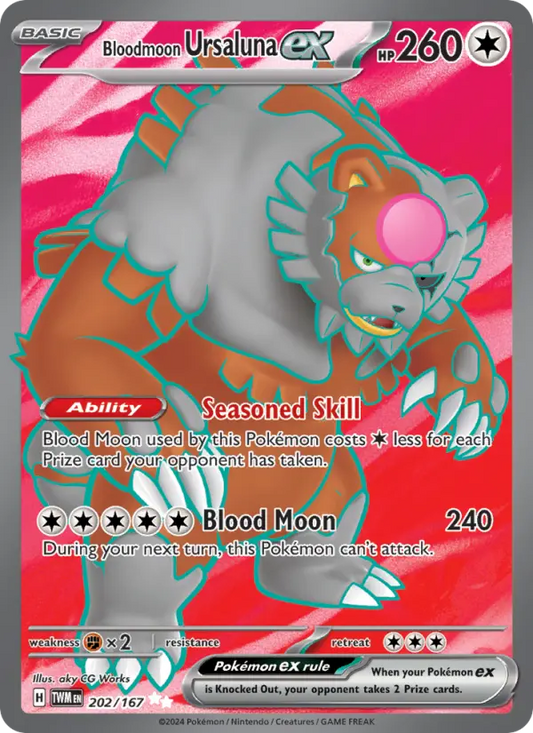 Bloodmoon Ursaluna ex 202 Twilight Masquerade Pokesingles