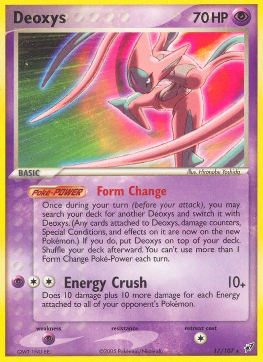 Deoxys 17 Deoxys Pokesingles