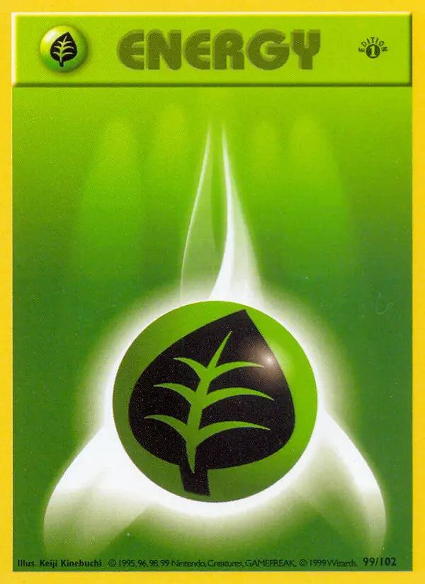 Grass Energy 99 Base Set Pokesingles