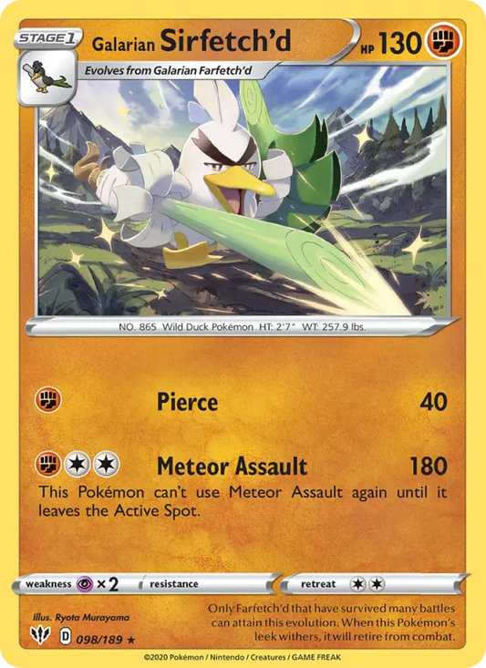 Galarian Sirfetch'd 98 Darkness Ablaze Pokesingles