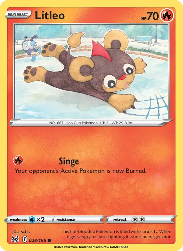 Litleo 28 Lost Origin Pokesingles