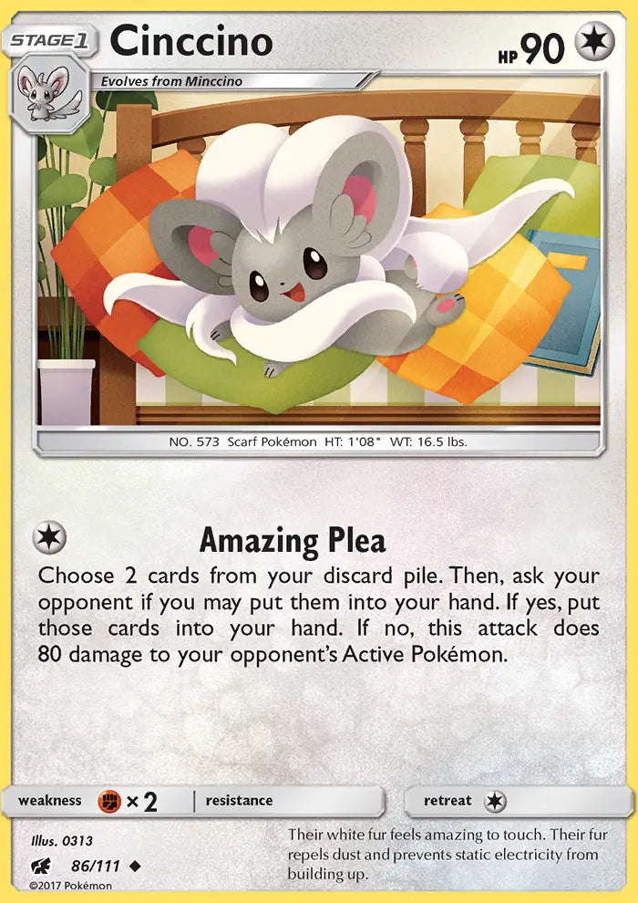Cinccino 86 Crimson Invasion Pokesingles