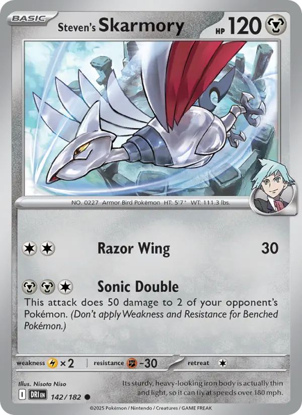 Steven's Skarmory 142 Destined Rivals Pokesingles