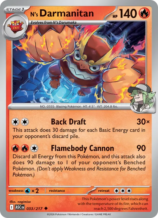N's Darmanitan 33 Ascended Heroes Pokesingles