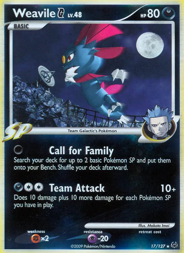 Weavile G 17 Platinum Pokesingles