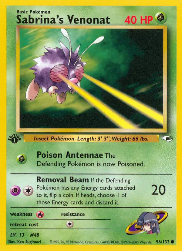 Sabrina's Venonat 96 Gym Heroes Pokesingles