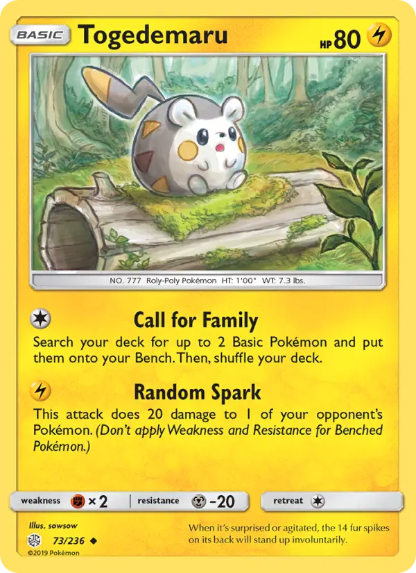 Togedemaru 73 Cosmic Eclipse Pokesingles