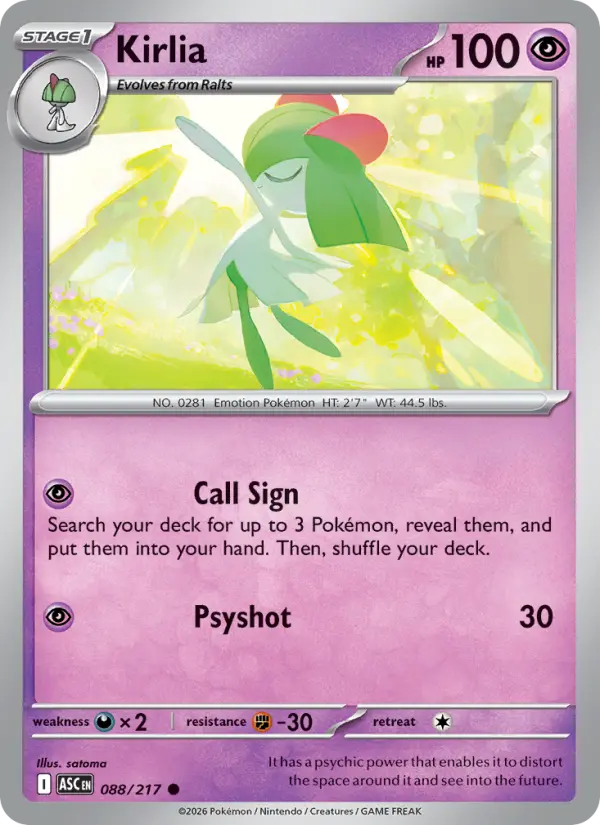 Kirlia 88 Ascended Heroes Pokesingles