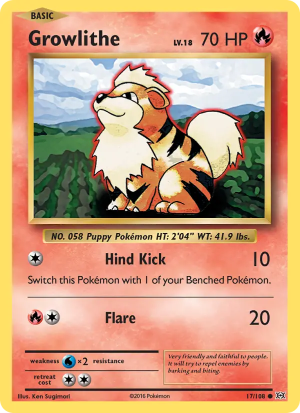 Growlithe 17 Evolutions Pokesingles