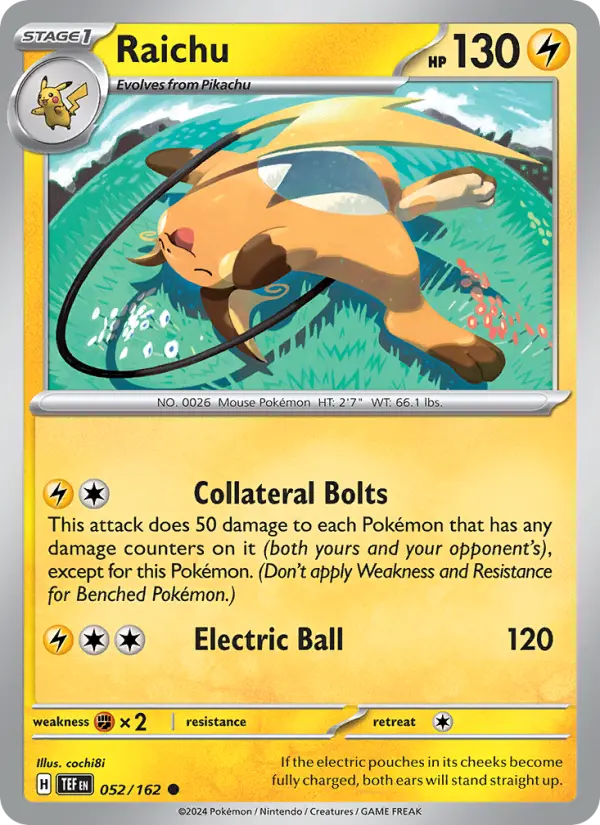 Raichu 52 Temporal Forces Pokesingles