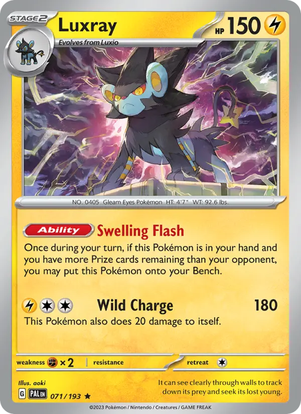 Luxray 71 Paldea Evolved Pokesingles