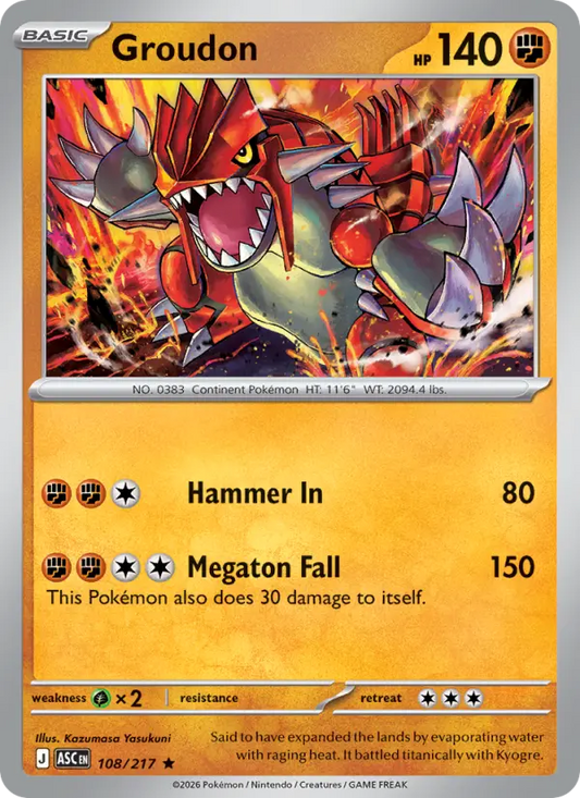 Groudon 108 Ascended Heroes Pokesingles