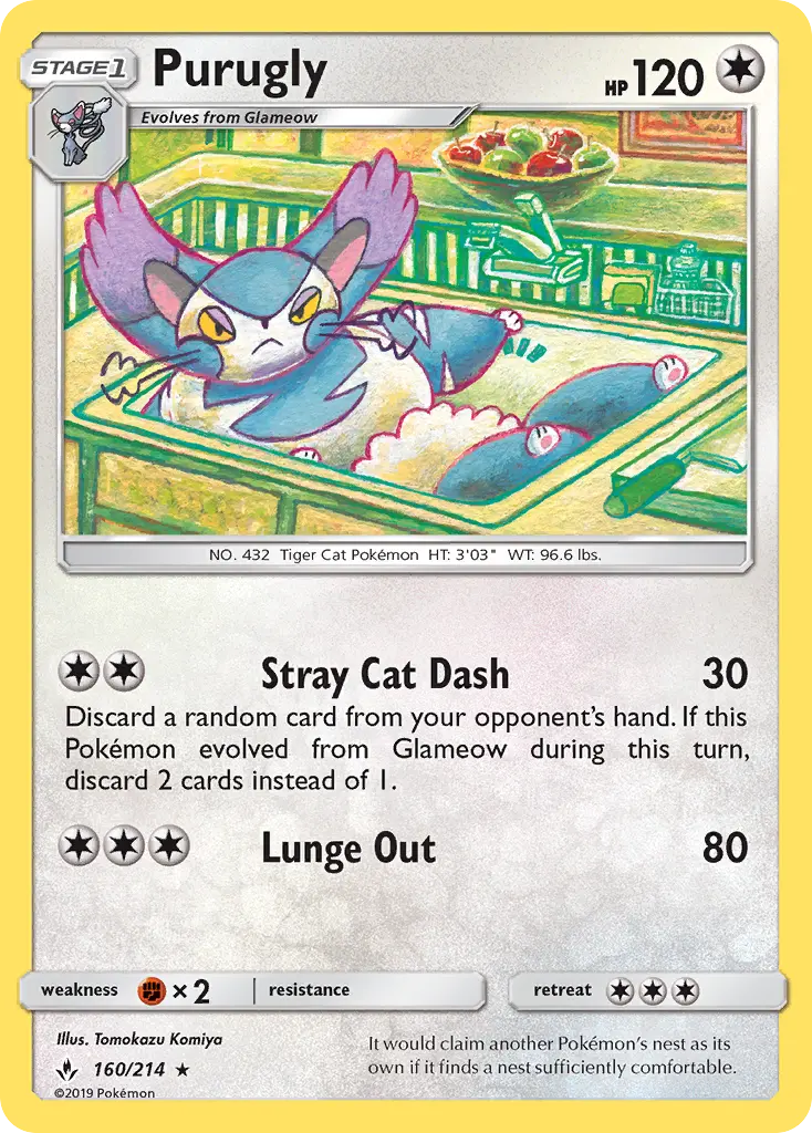 Purugly 160 Unbroken Bonds Pokesingles