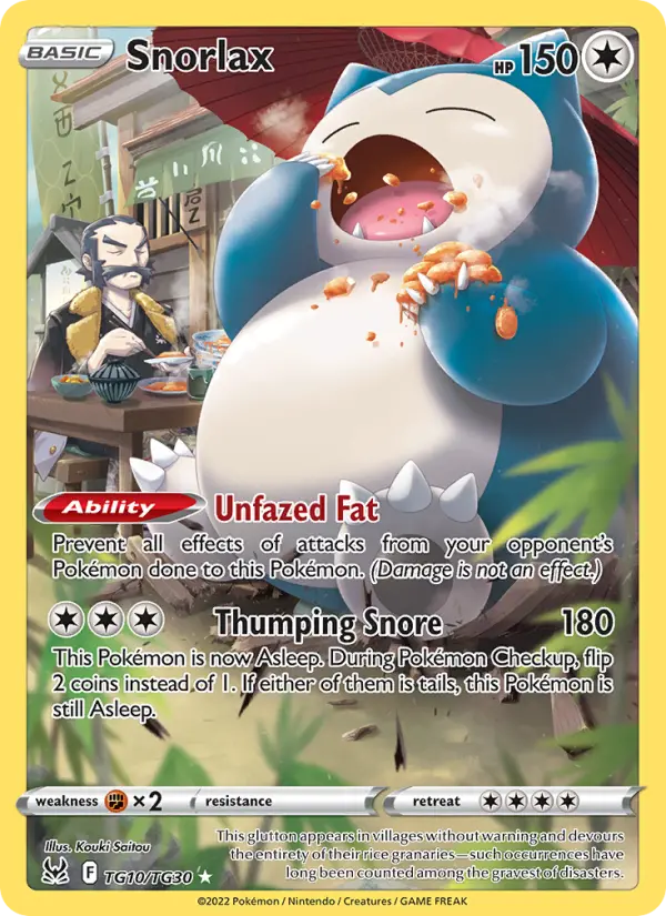 Snorlax TG10 Lost Origin Pokesingles
