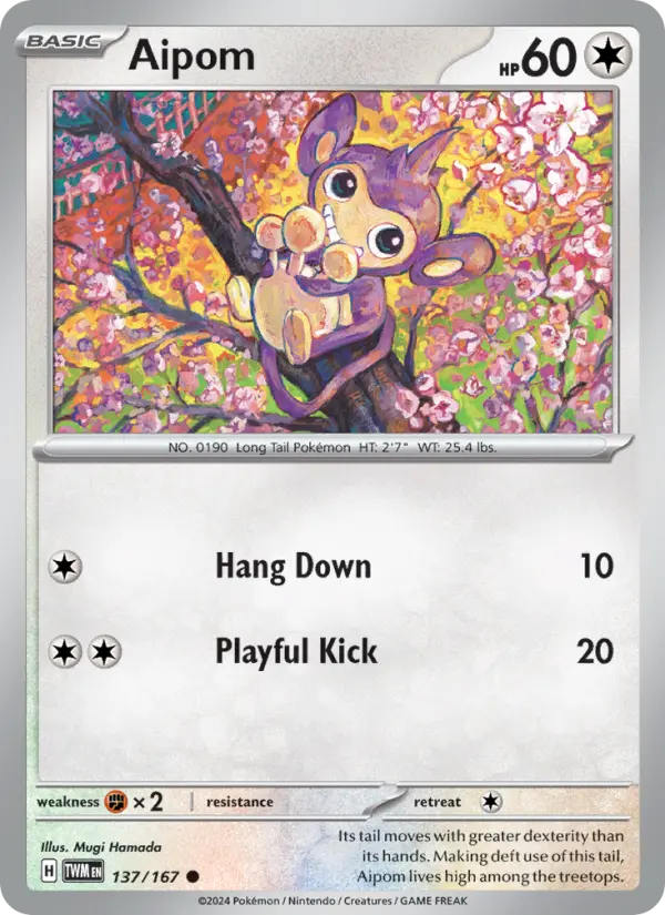 Aipom 137 Twilight Masquerade Pokesingles