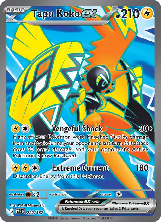 Tapu Koko ex 222 Paradox Rift Pokesingles