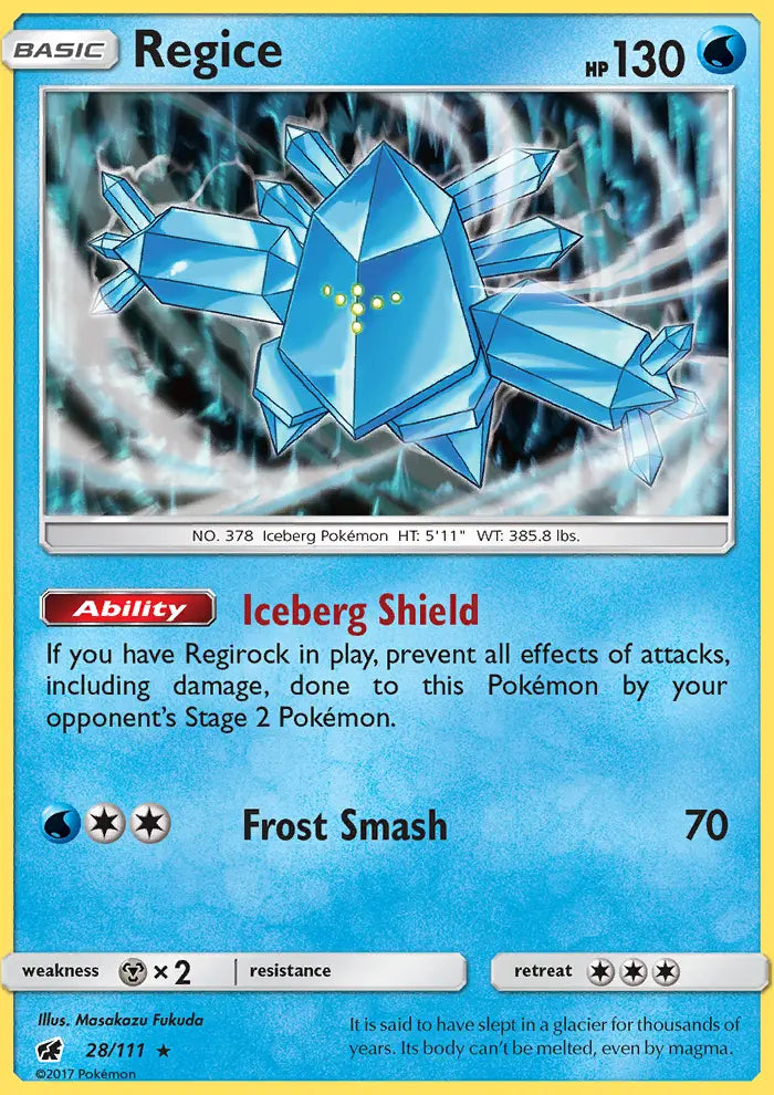 Regice 28 Crimson Invasion Pokesingles
