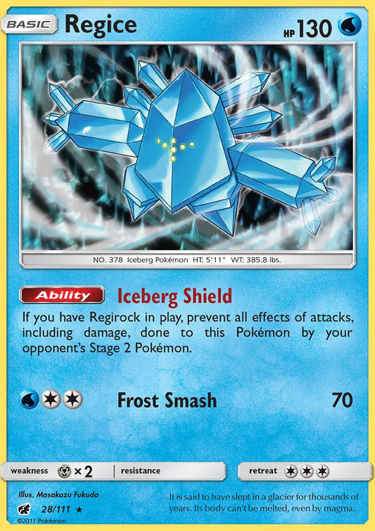 Regice 28 Crimson Invasion Pokesingles