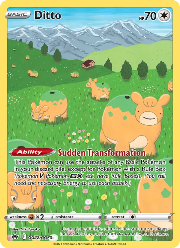 Ditto GG22 Crown Zenith Pokesingles