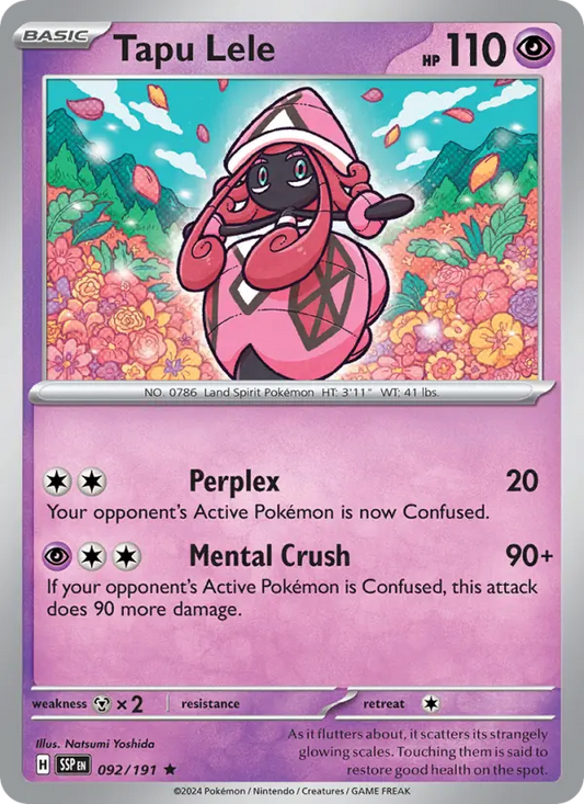 Tapu Lele 92 Surging Sparks Pokesingles