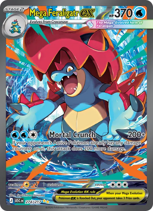 Mega Feraligatr ex 274 Ascended Heroes Pokesingles