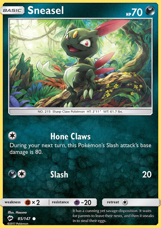 Sneasel 85 Burning Shadows Pokesingles