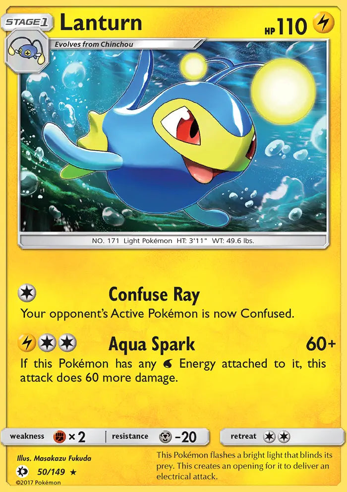 Lanturn 50 Sun & Moon Pokesingles