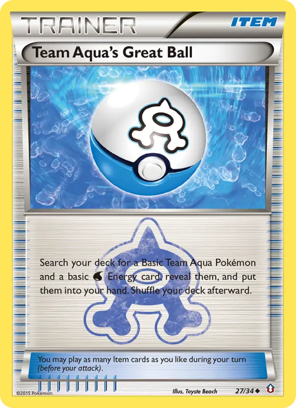 Team Aqua's Great Ball 27 Double Crisis Pokesingles