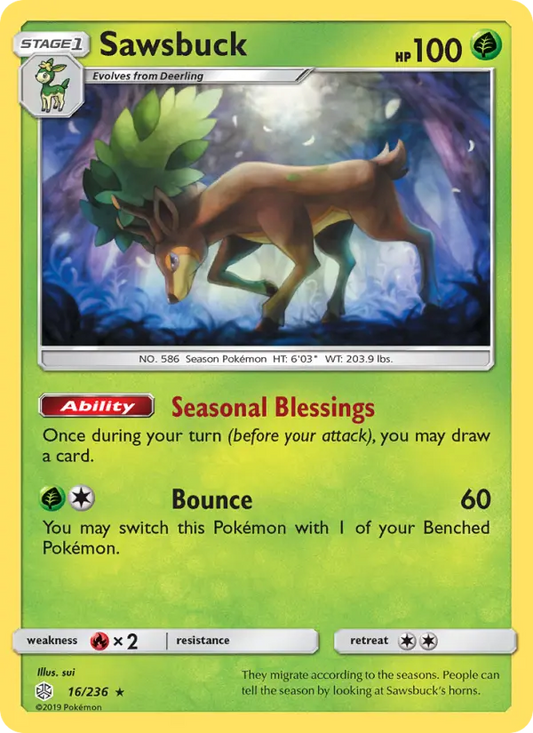 Sawsbuck 16 Cosmic Eclipse Pokesingles