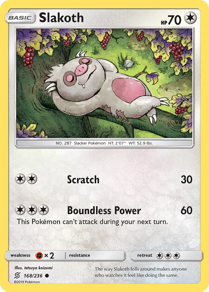 Slakoth 168 Unified Minds Pokesingles