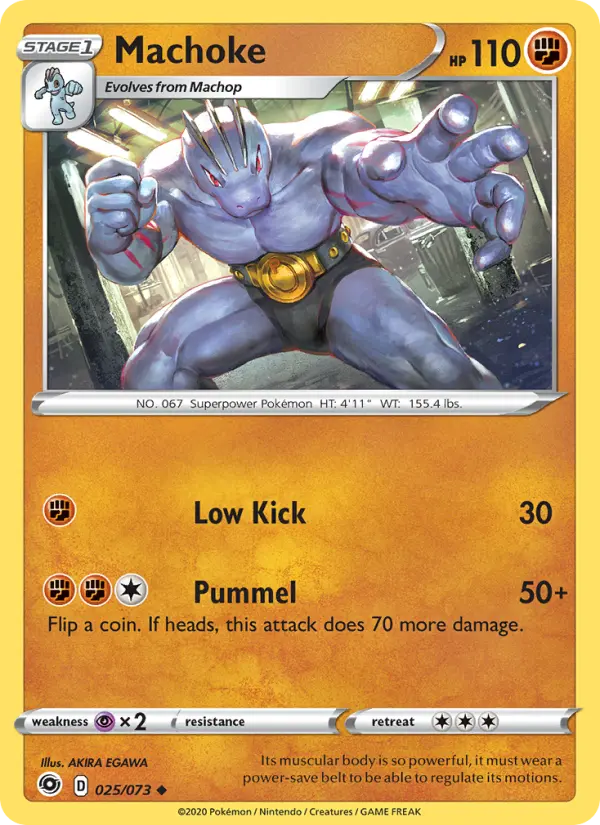 Machoke 25 Champion's Path Pokesingles