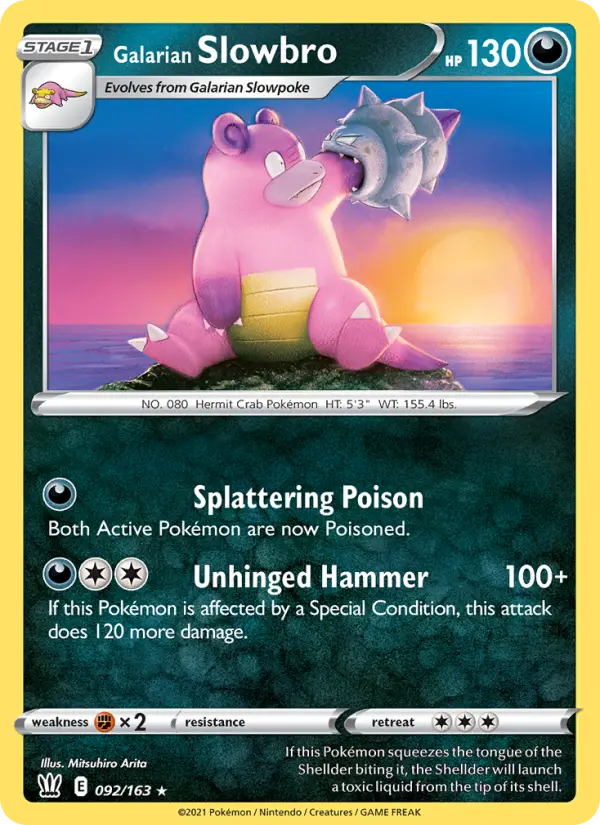 Galarian Slowbro 92 Battle Styles Pokesingles