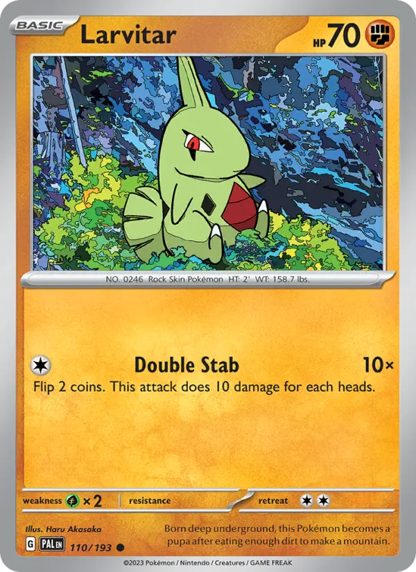 Larvitar 110 Paldea Evolved Pokesingles