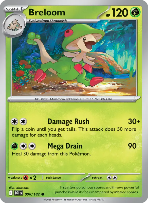 Breloom 6 Destined Rivals Pokesingles