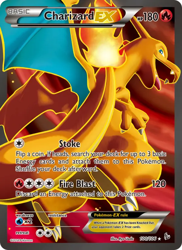 Charizard EX 100 Flashfire Pokesingles