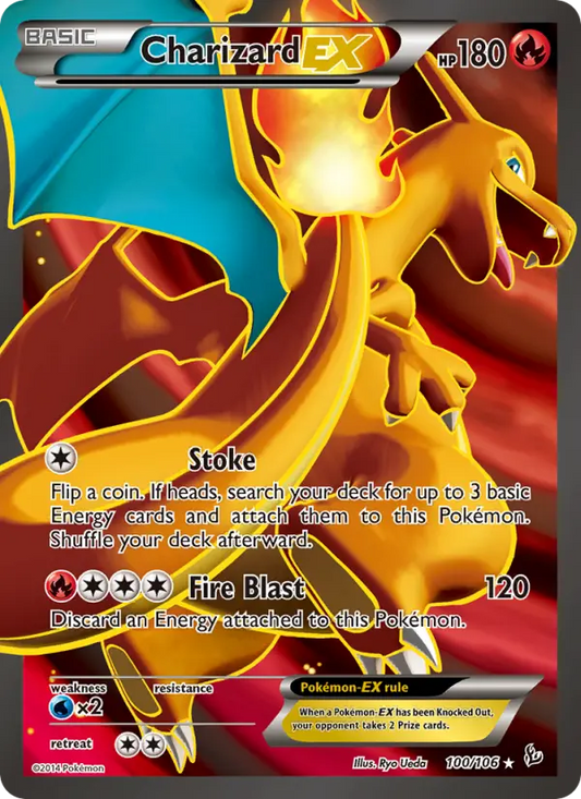 Charizard EX 100 Flashfire Pokesingles