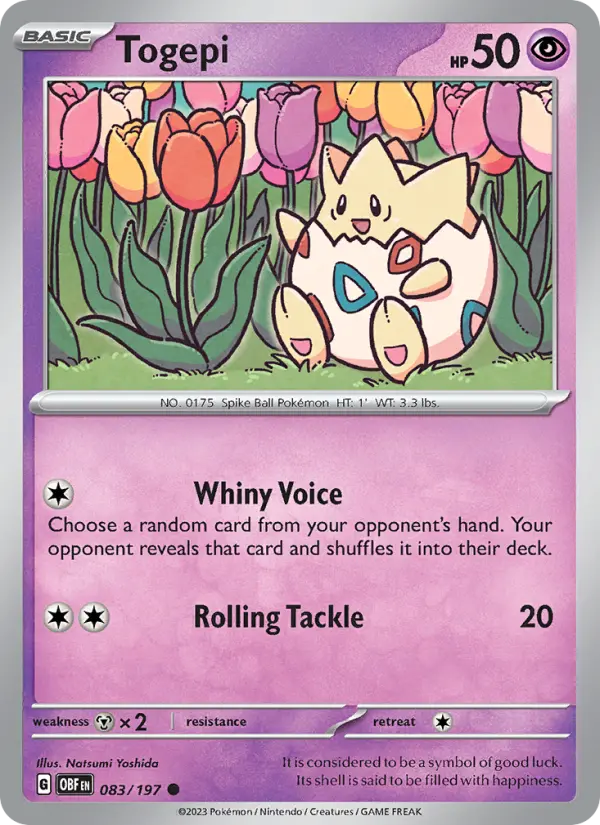 Togepi 83 Obsidian Flames Pokesingles