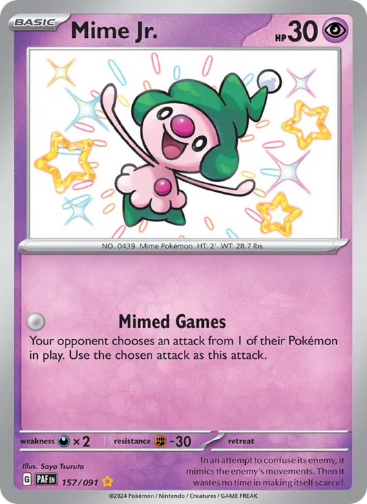Mime Jr. 157 Paldean Fates Pokesingles