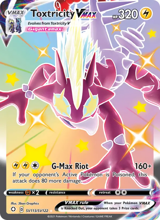 Toxtricity VMAX SV113 Shining Fates Pokesingles