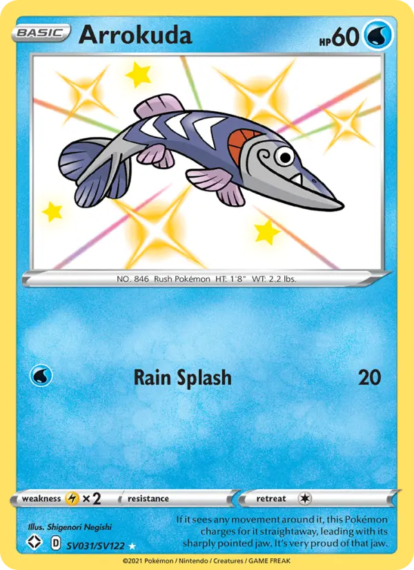 Arrokuda SV031 Shining Fates Pokesingles