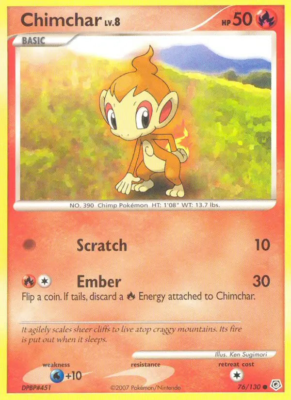 Chimchar 76 Diamond & Pearl Pokesingles
